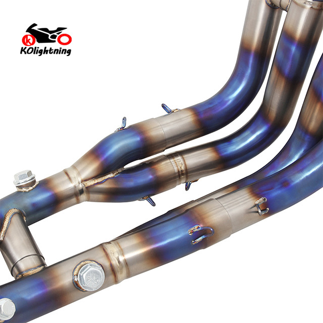 blue titanium alloy link pipe