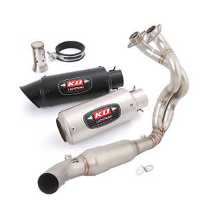 KOlightning Header Exhaust System Fit For Kawasaki Ninja 650 Z650 Front Link Tube Exhaust Muffler End Tail Pipe 2023-2025