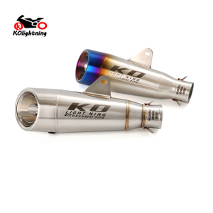 ko lightning Exhaust Muffler Pipe Motorcycle Universal 38-51mm Silencer Tips with DB Killer