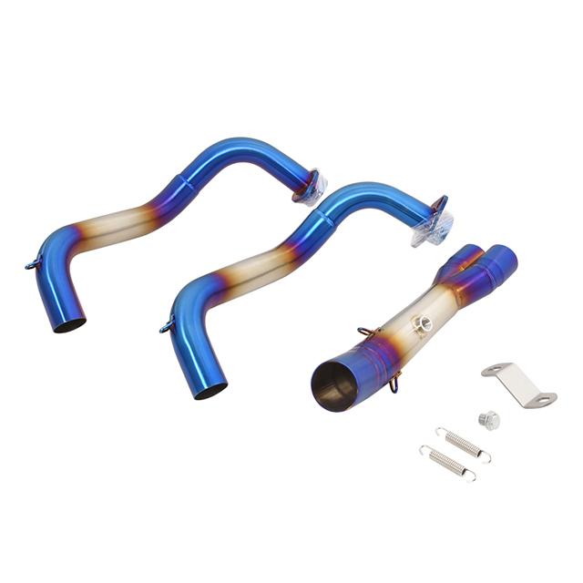 For Yamaha R7 MT07 FZ07 Header Motorcycle Blue Exhaust System Pipe Exhaust Front Muffler Pipe 2014-2024 