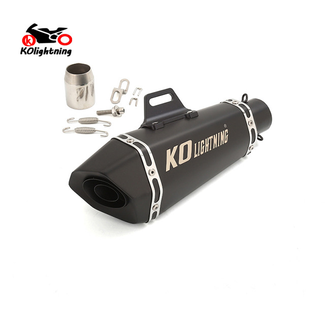 ko lightning Exhaust 38-51mm Universal Muffler Silencer Motorcycle Dirt Bike Rear Pipe