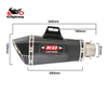 ko lightning Exhaust 38-51mm Universal Muffler Silencer Motorcycle Dirt Bike Rear Pipe