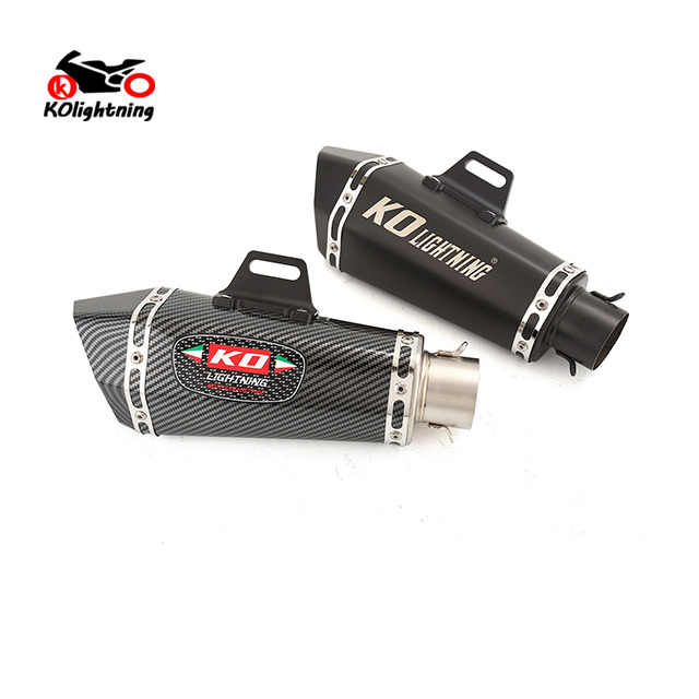 ko lightning Exhaust 38-51mm Universal Muffler Silencer Motorcycle Dirt Bike Rear Pipe
